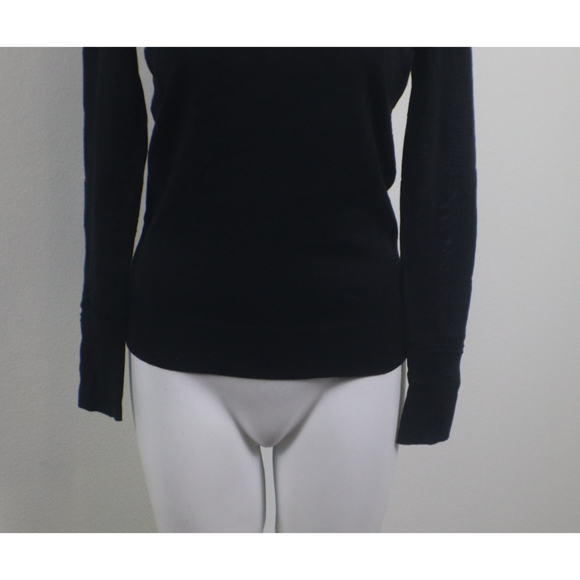 NWT Ann Taylor Black Extrafine Merino Wool Business Casual Sweatshirt Size: MP - Picture 5 of 8